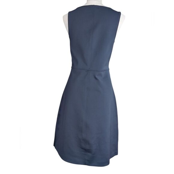 Banana Republic navy fit and flare v neck midi dress size S Tall - Picture 7 of 9